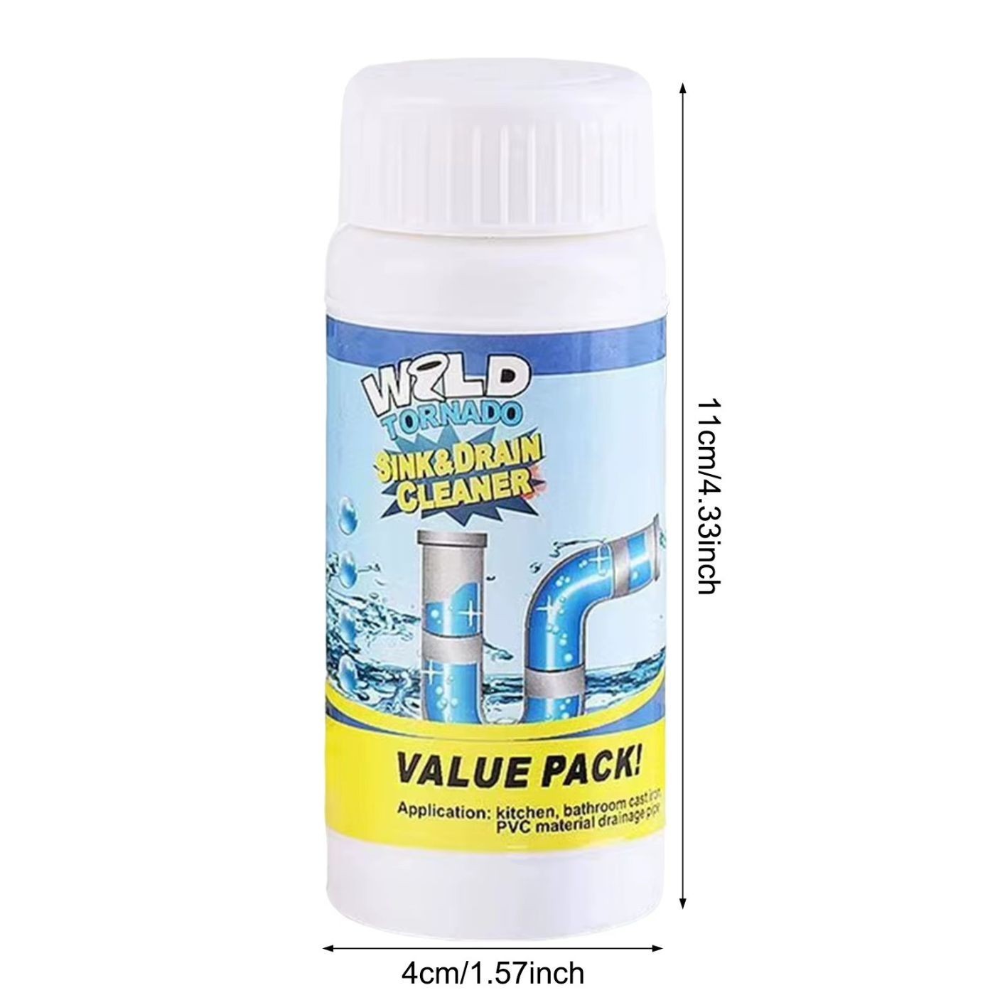 1~5x Wild Tornado Powerful Sink Drain Cleaner High Efficiency Clogging Cleaner
