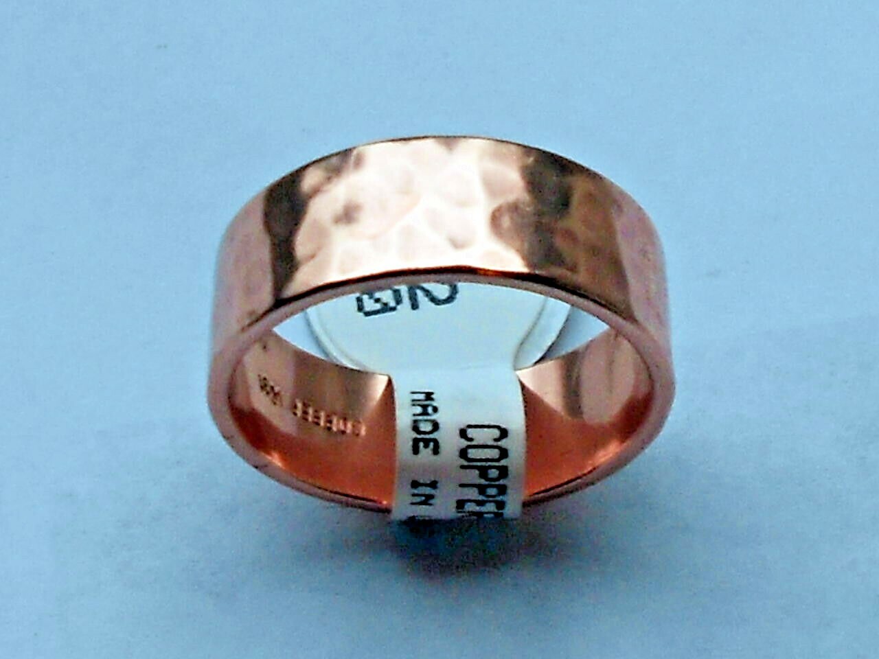 NEW Solid Copper  Hammered  Band Ring size  5 thru 11  Pain Relief Folk Lore