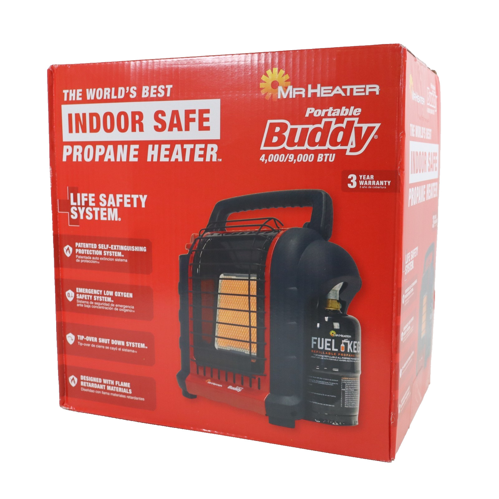 Mr Heater Buddy Heater MH9BX Portable Propane Heater 4000-9000 BTU Red/Black NEW