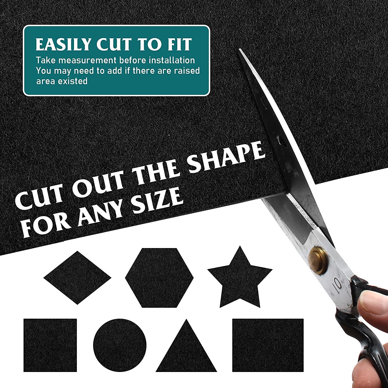 71"×40" Car Woofer Speaker Box Black Carpet Audio Wrap Trunk Liner Upholstery