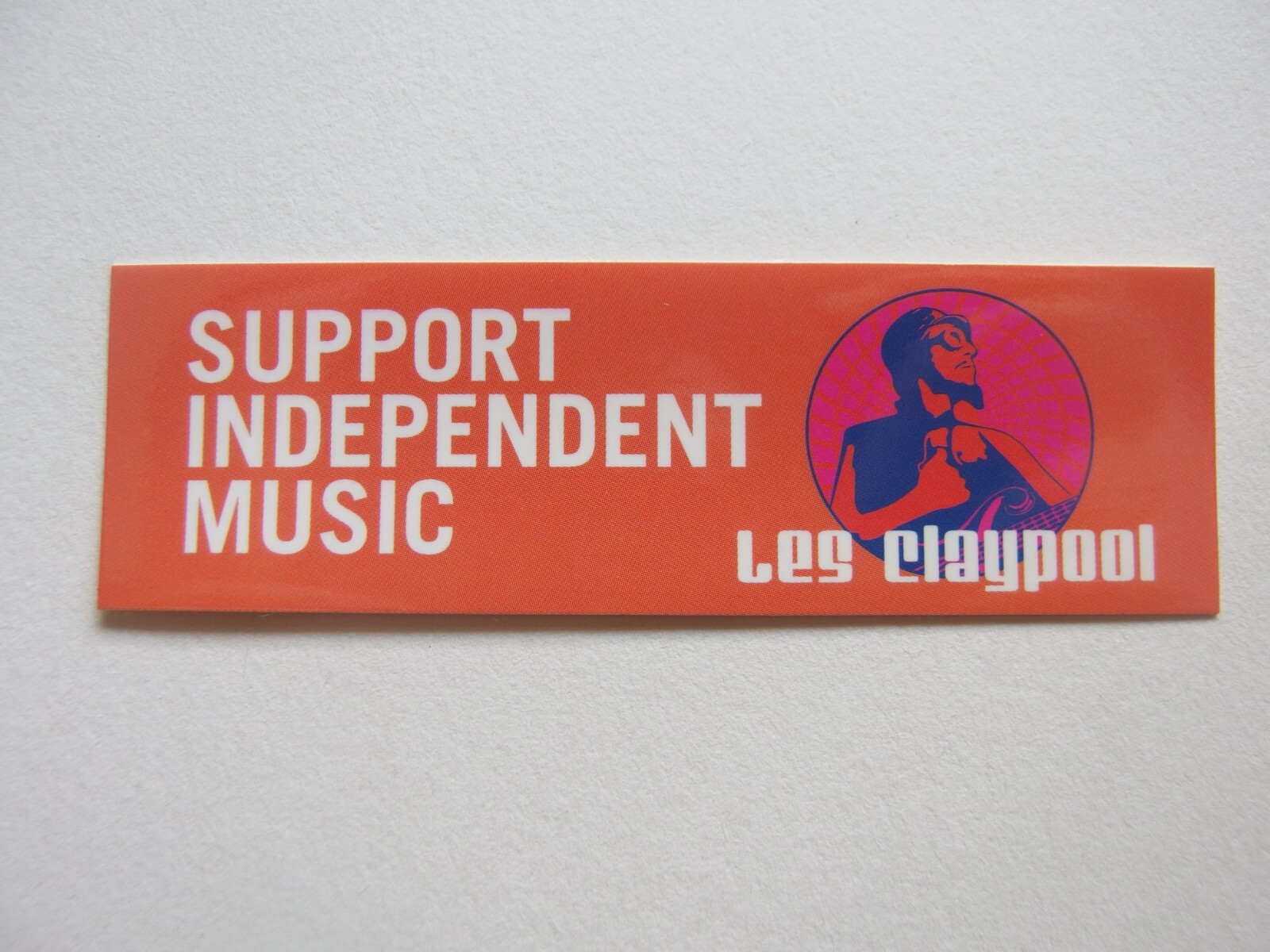🎸 Les Claypool Support Independent Music Mini Sticker 1.25x4” Rare Primus