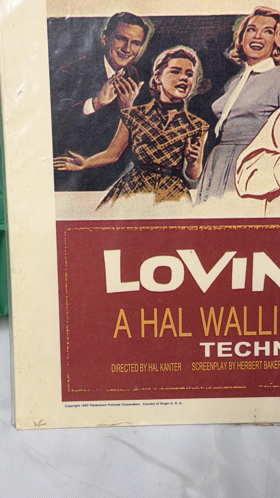 Vintage Elvis Presley Loving You 1957 Original Movie Poster Paramount