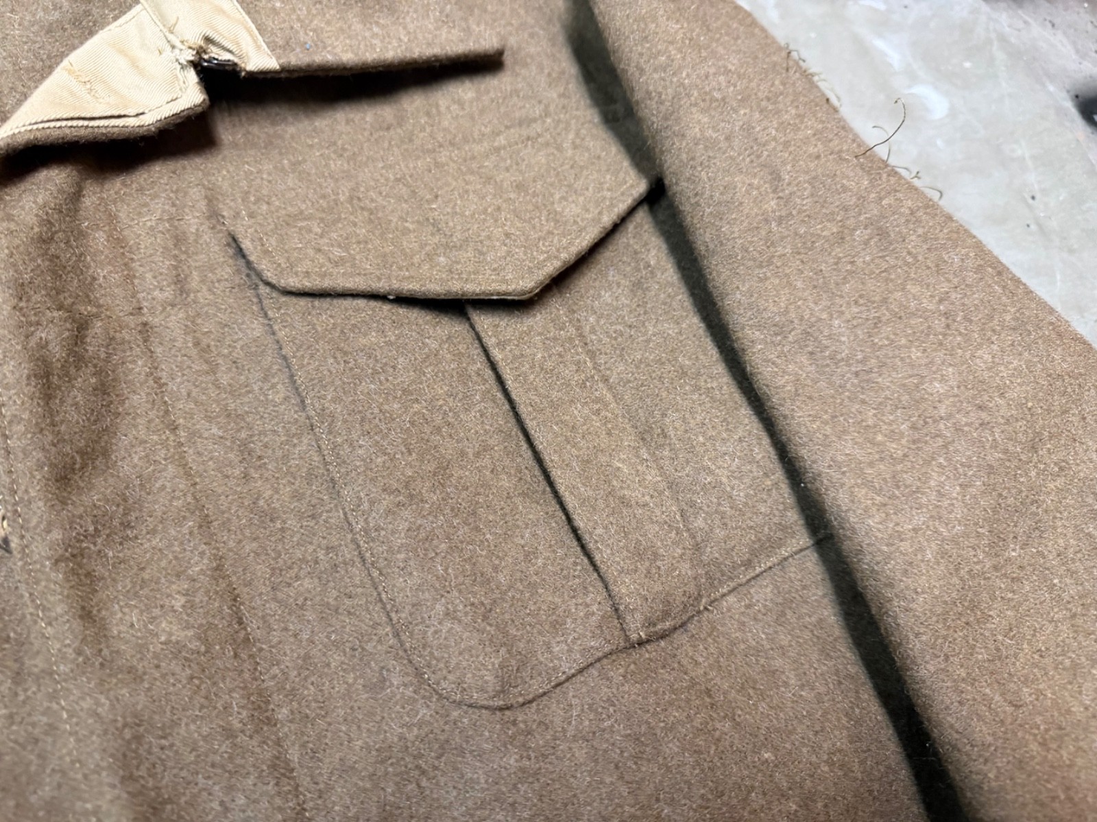 WWII BRITISH ARMY P1937 P37 WOOL BATTLEDRESS FIELD JACKET-SIZE 2XLARGE