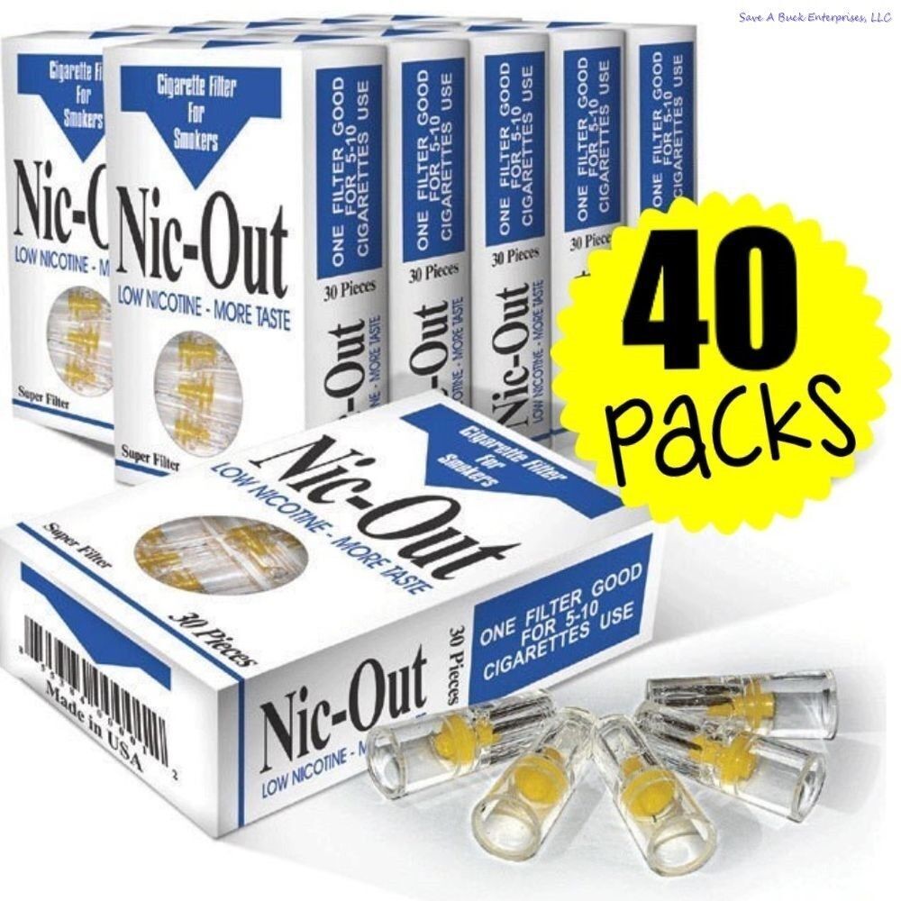 40 Nic-Out packs - Cigarette Filters Tar Nicotine (1200 Filters) wholesale