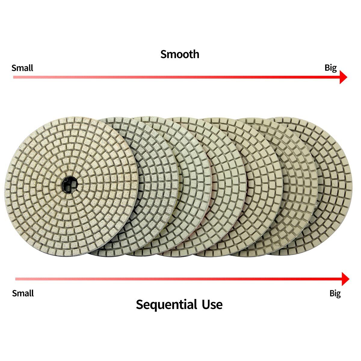 6 inch Diamond Polishing Pads Wet/Dry Granite Marble Stone Quartz Concrete