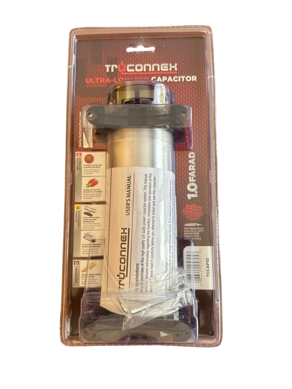 Metra Truconnex TCCAP1D (By-Cap1) 1.0 Farad Ultra-Low ESR Capacitor, NEW #NS1