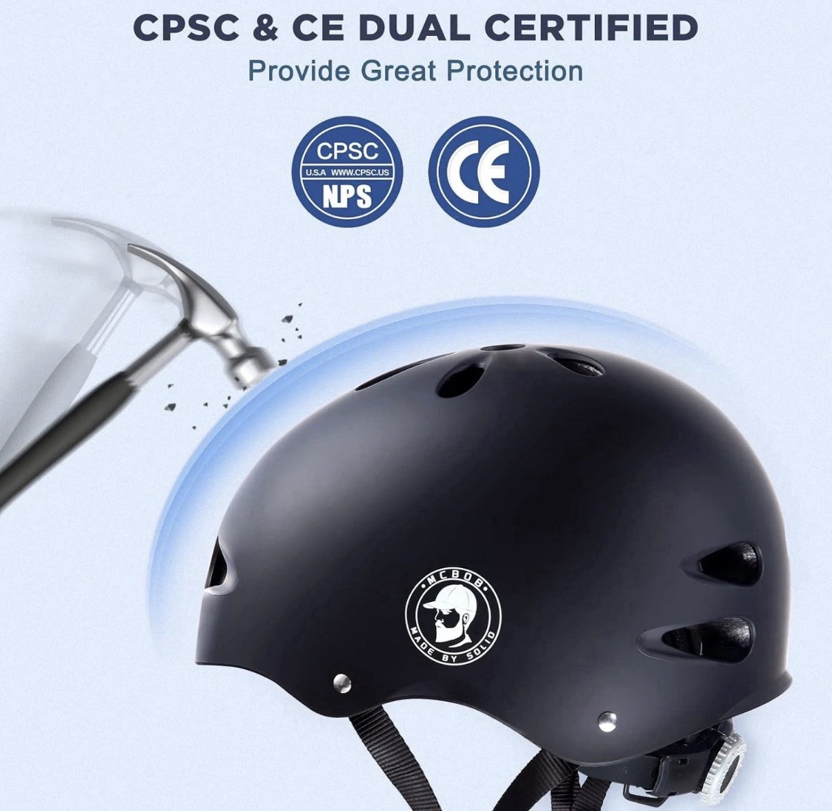 MCBOB Multi Sport Helmet Bike Skate Scooter Protective Gear Medium Size