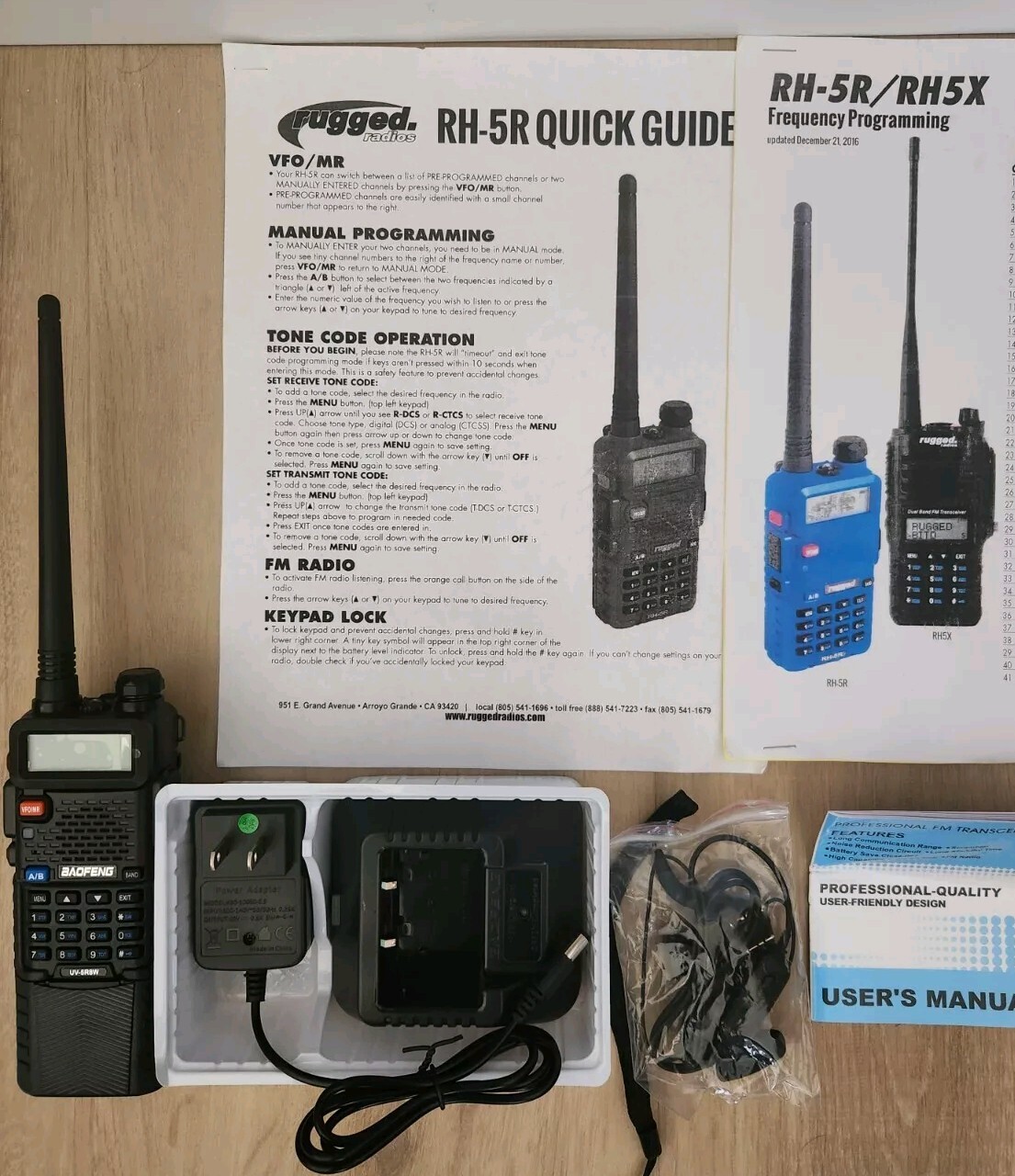 Rugged Radios RH5R 8W Programmed Handheld Race UTV Offroad Radio Walkie Talkie