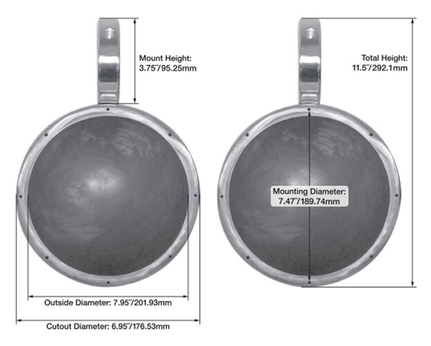 (2) Rockville RKL80MB 8" 900 Watt Marine Wakeboard LED Tower Speakers in Black