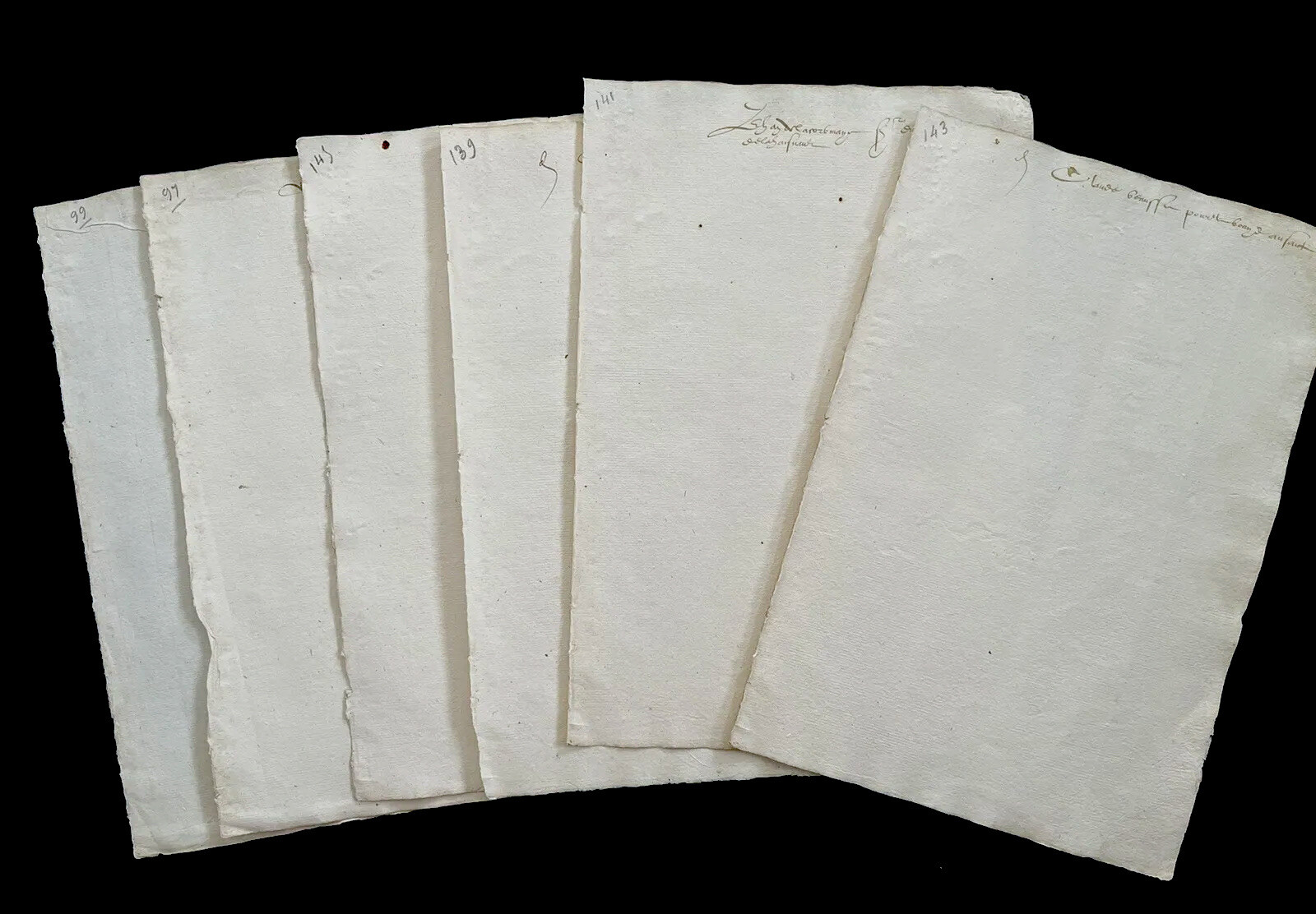 BLANK RESTORATION PAPER 1600s