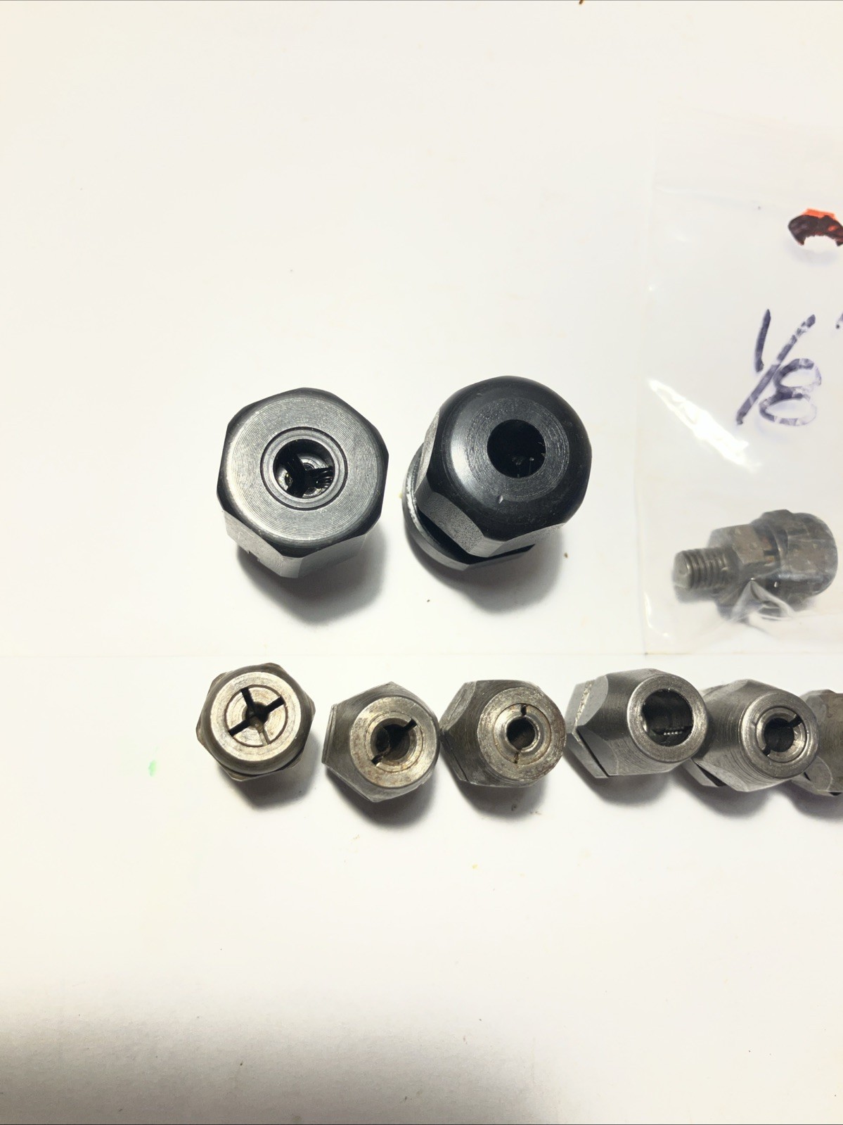 Vintage Aircraft Aviation Tool Threaded Angle Drill Bit Reamer Collets Holder