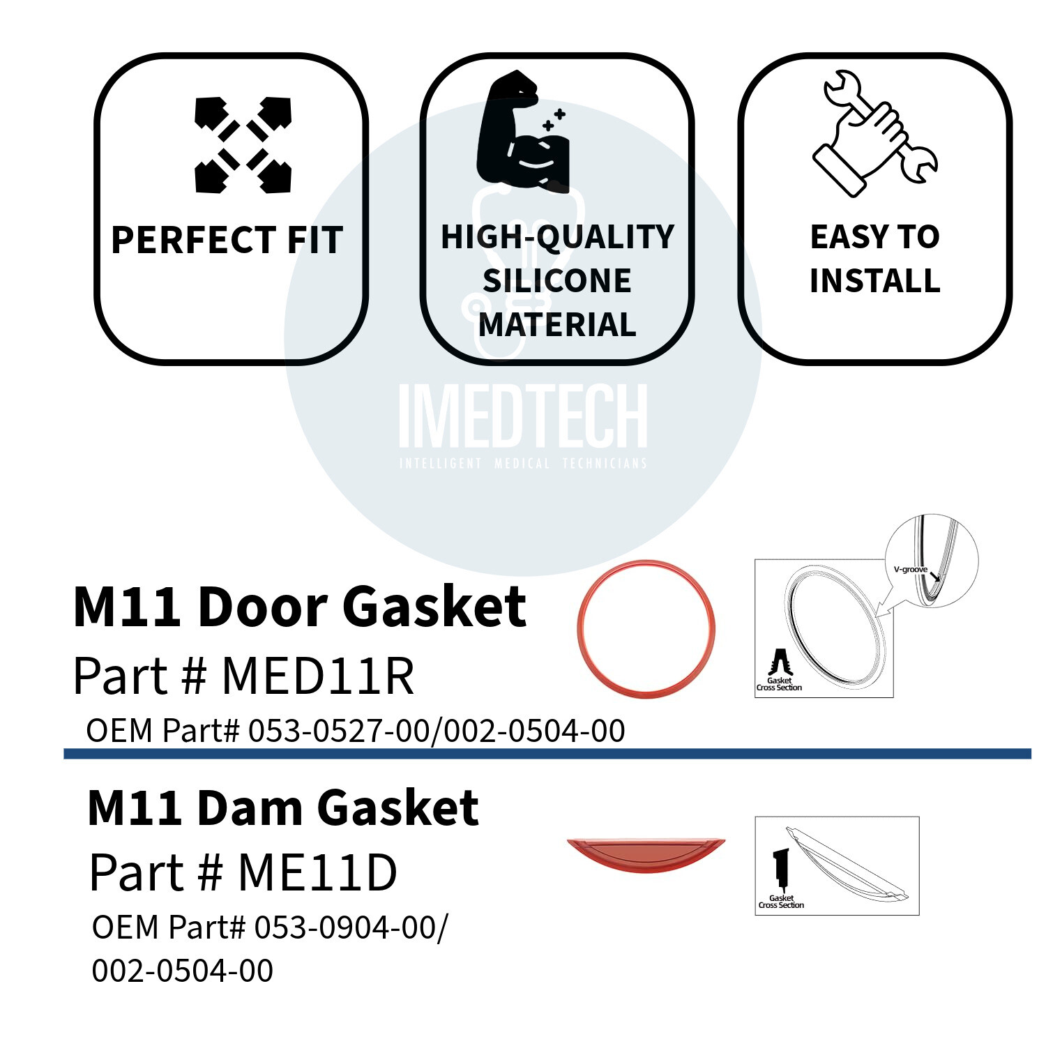 Midmark M11 Door Gasket kit Compatible Replacement