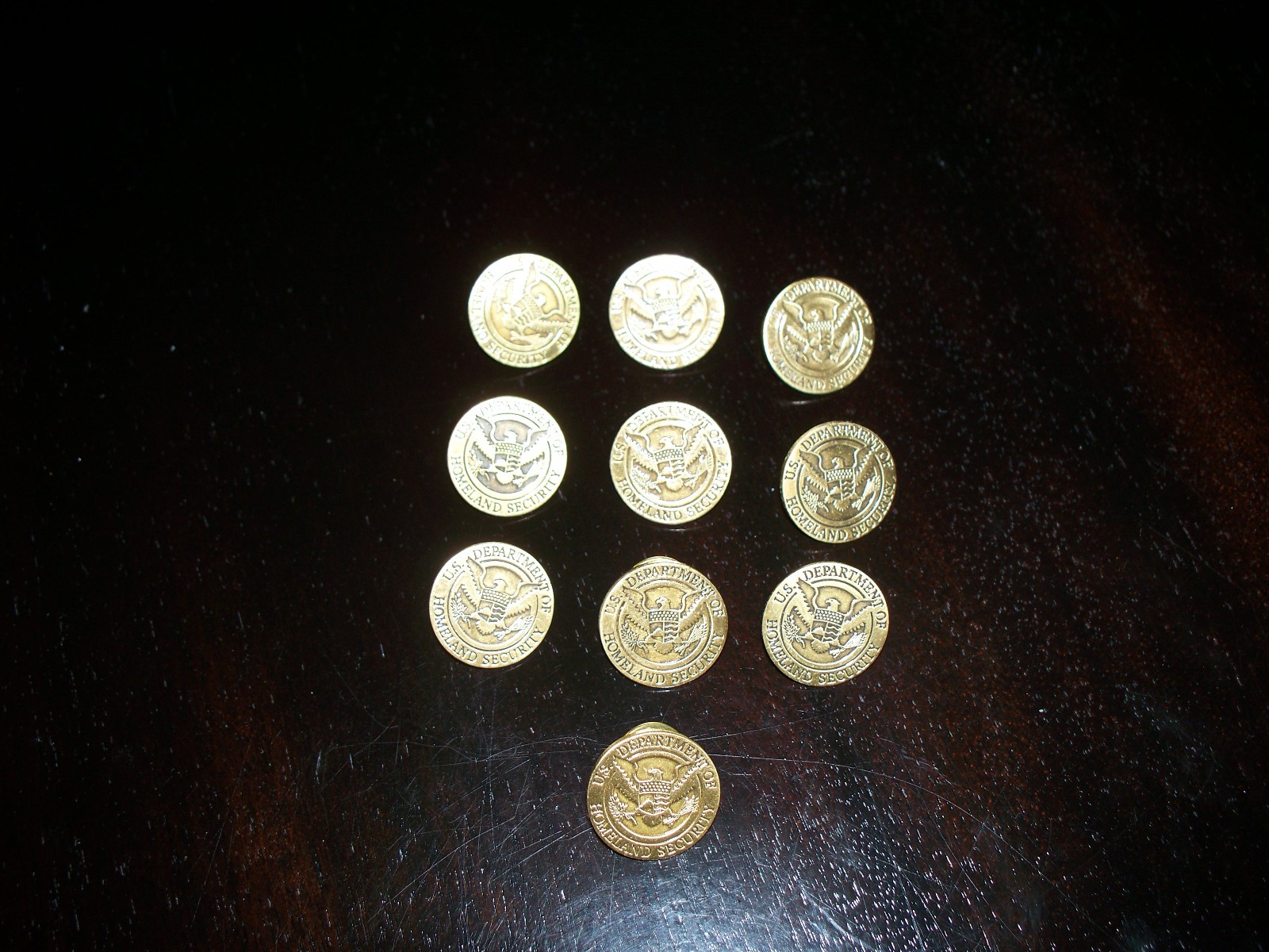 U.S. Department of Homeland Security SIGNED TOM RIDGE LAPEL PINS (LOT OF TEN)