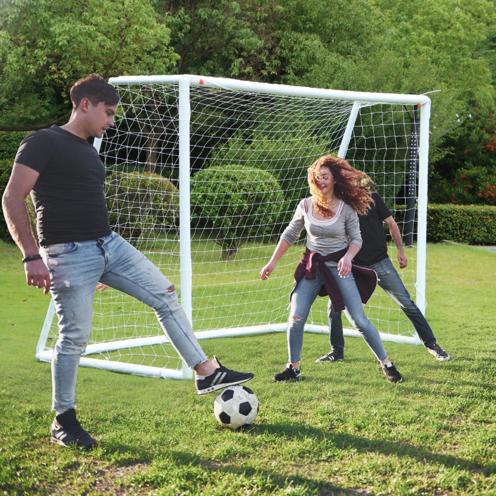 Training Soccer Goal Backyard UPVC Frame Football Goal 6x4ft / 8x5ft / 10x6.5ft
