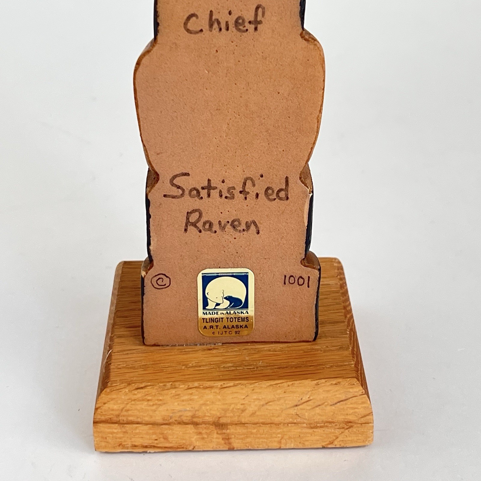 Pacific Northwest Native American Totem Pole Tlingit Raven Chief Box Alaska 10”