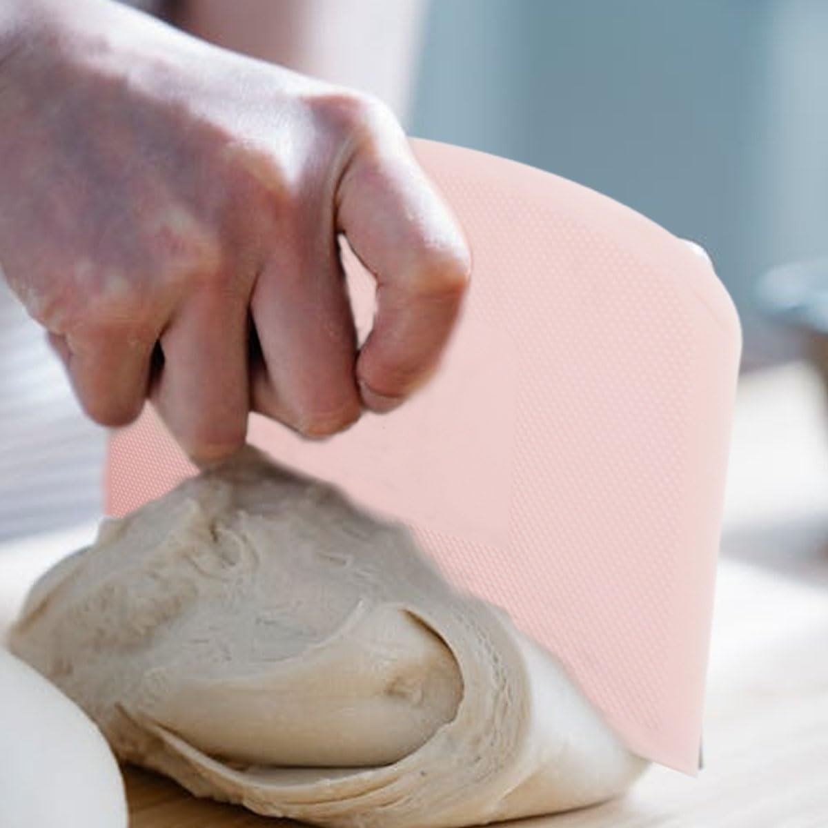 5 Pack Dough Scraper, Plastic Bench Scraper for Baking, Small, Multicolor