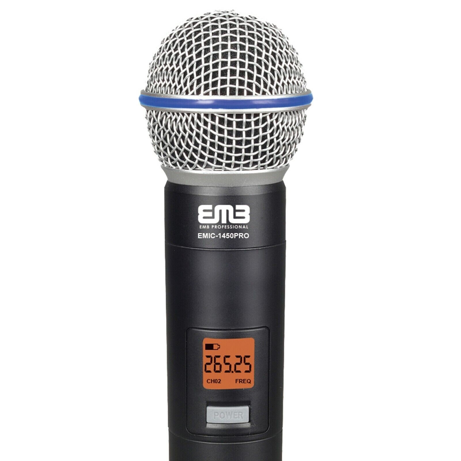 EMB Dual Handheld Cordless Receiver Wireless Microphone for Church Karaoke 2 MIC