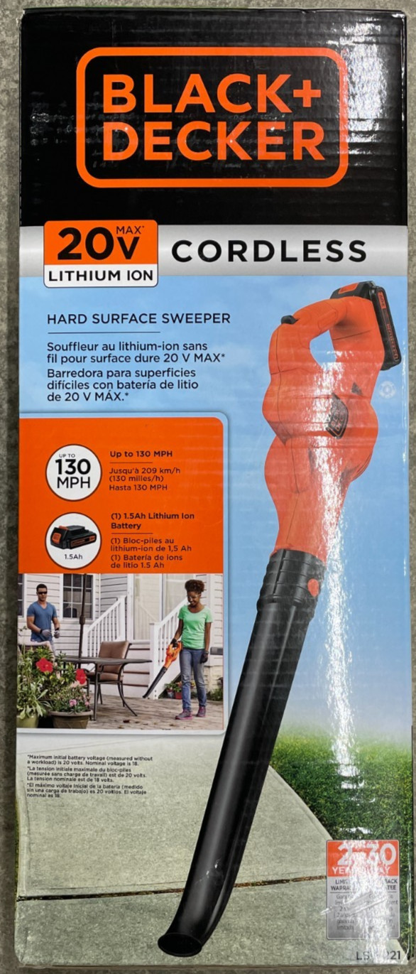 BLACK+DECKER LSW321 20V MAX Cordless Leaf Blower w/  Battery & Charger Brand NEW