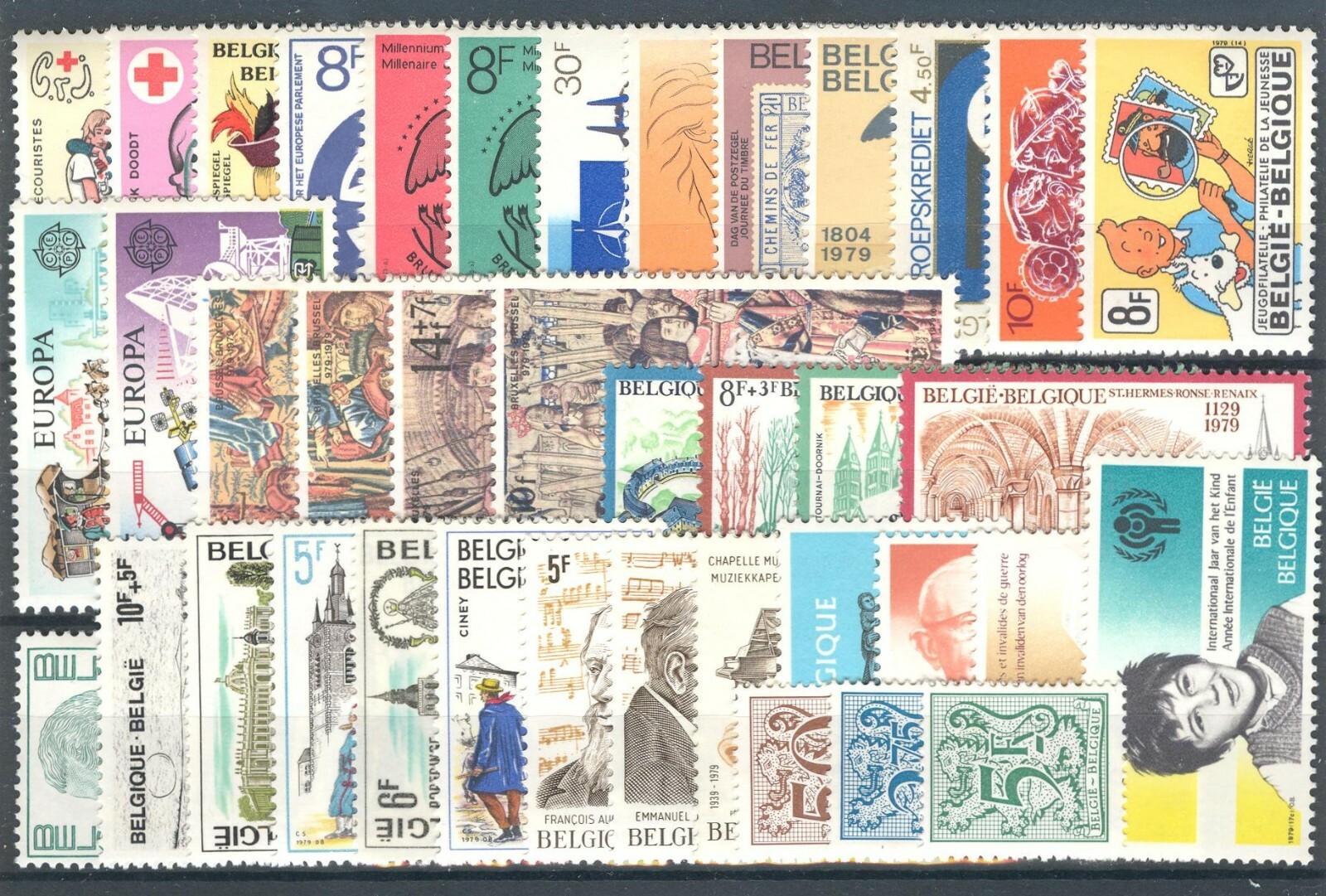 BE - BELGIUM 1979 complete year set  MNH
