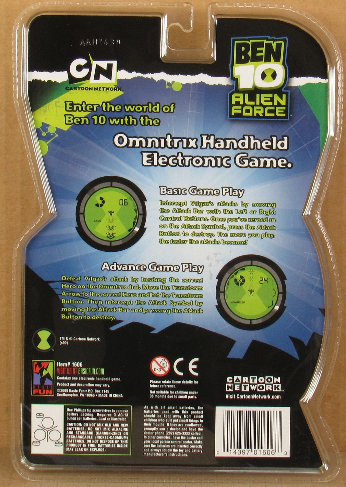 Cartoon Network Ben 10 Alien Force Electronic Game by Basic Fun 2009 NIP