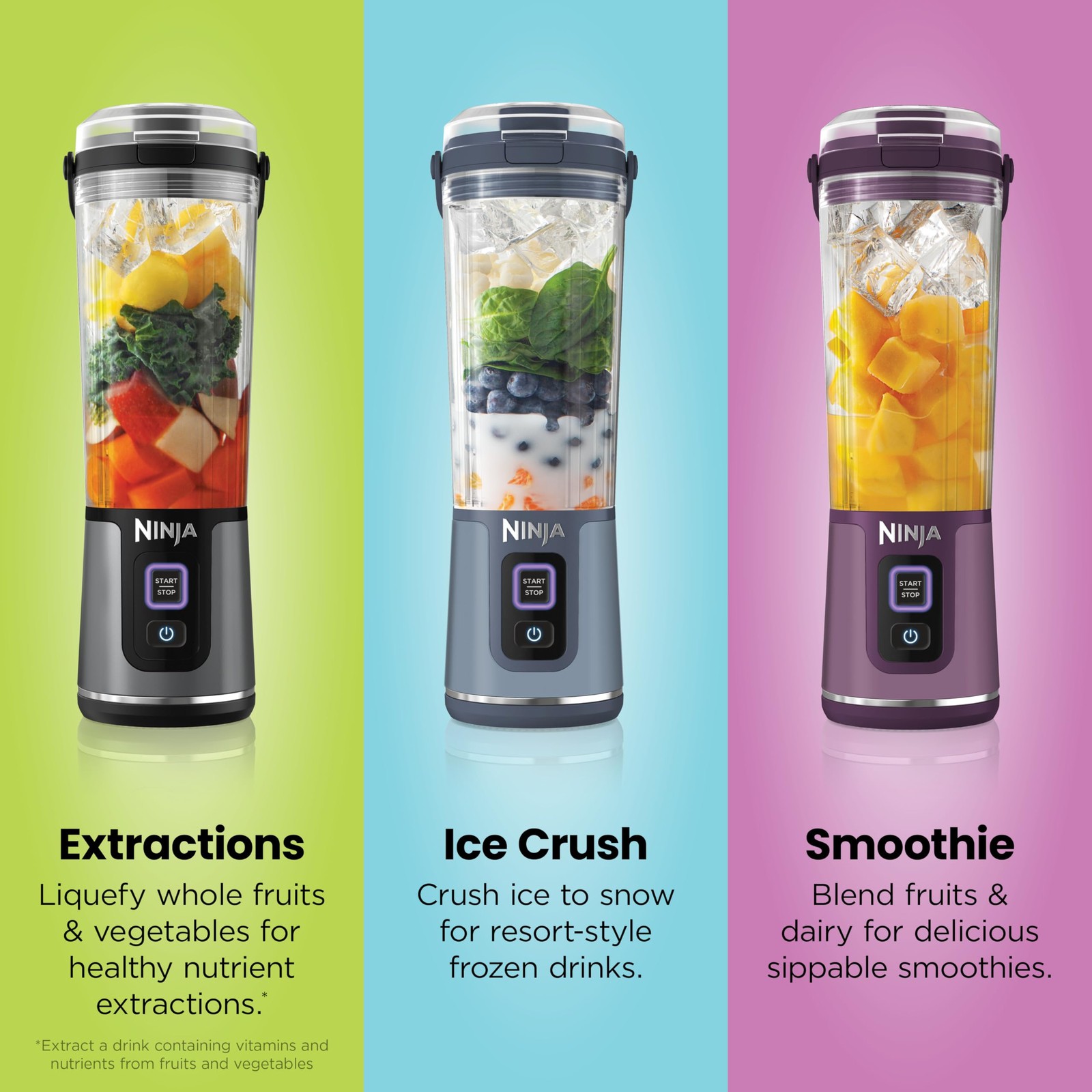 Ninja Blast Portable Blender, Cordless, Single Speed, 18 oz. - Black