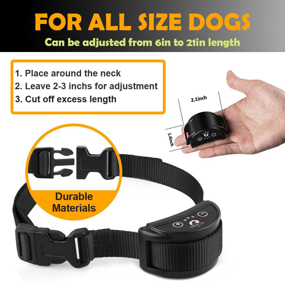 Anti Barking E-Collar No Bark Dog Training Shock Collar for Small Medium Dog US