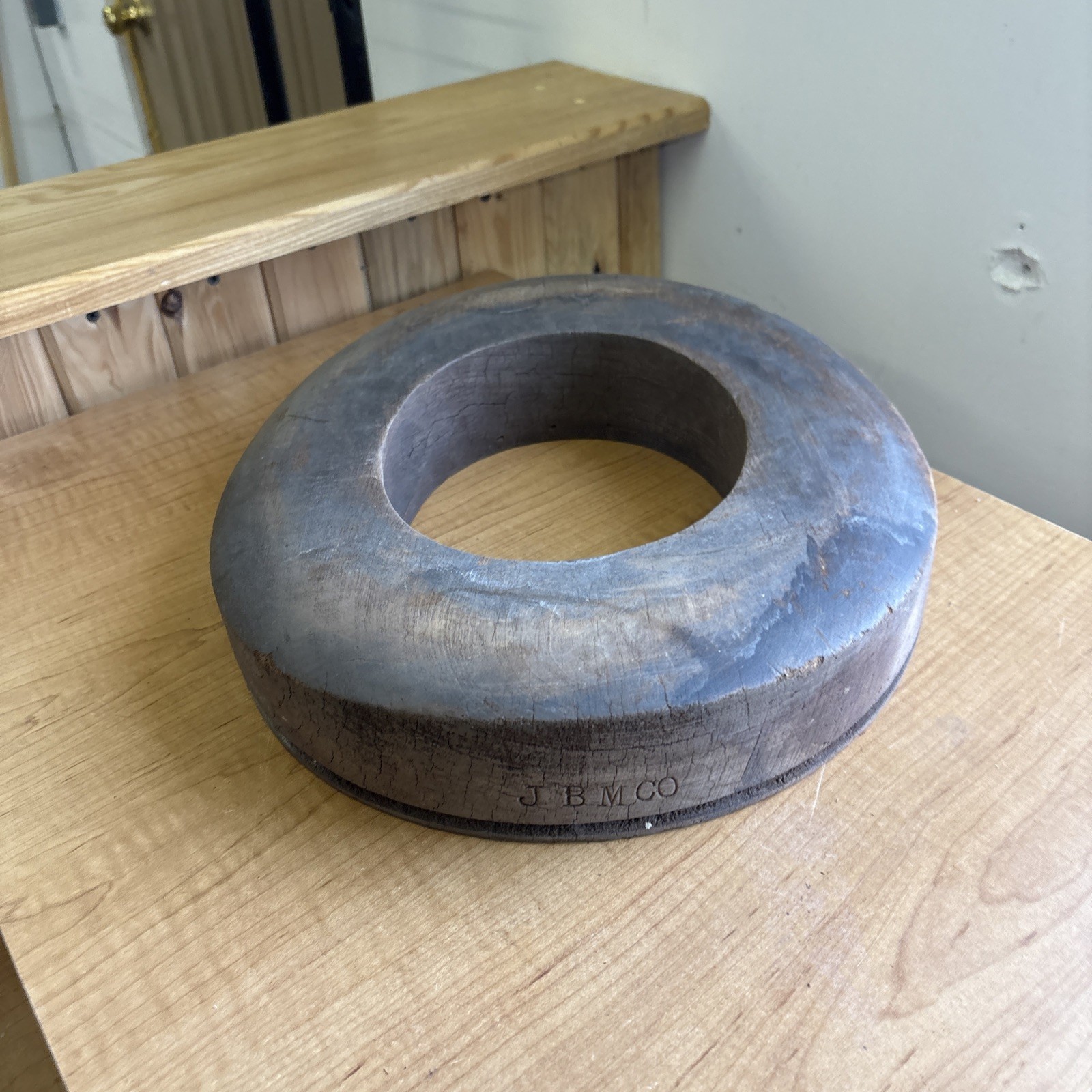 Antique Wooden Block Hat Brim Mold Millinery Form 7 1/8 🔥🔥🔥