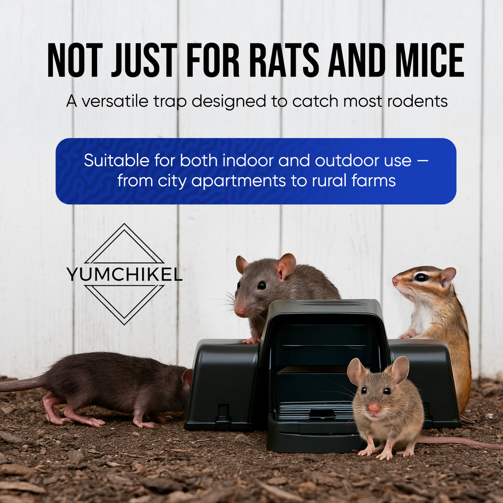 Snap Catch Rat Tunnel Trap – Humane Reusable Rodent Catcher for Indoor & Outdoor