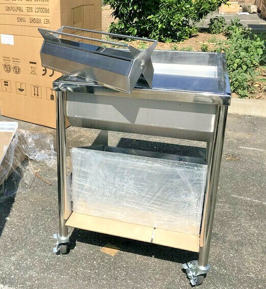 NEW Donuts Table 34" x 28" x 36" W/ Glazing Dipper Sugar Pan Bottom Basket Donut