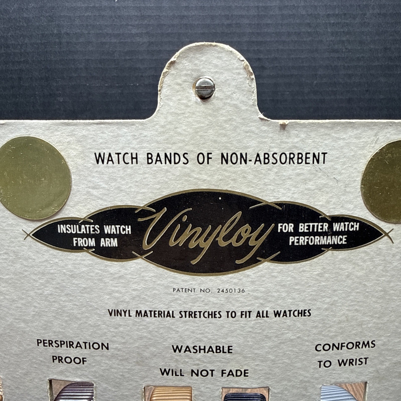 Vinyloy WATCH BAND Countertop Store Display with Watchbands / NOS / Advertising