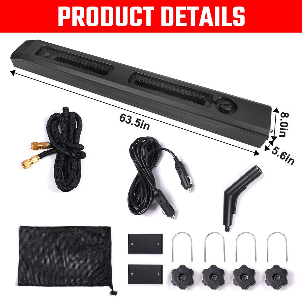 30L Pressurized Car Roof Water Storage Tank Mounted for Camping/Outdoor/Bathing