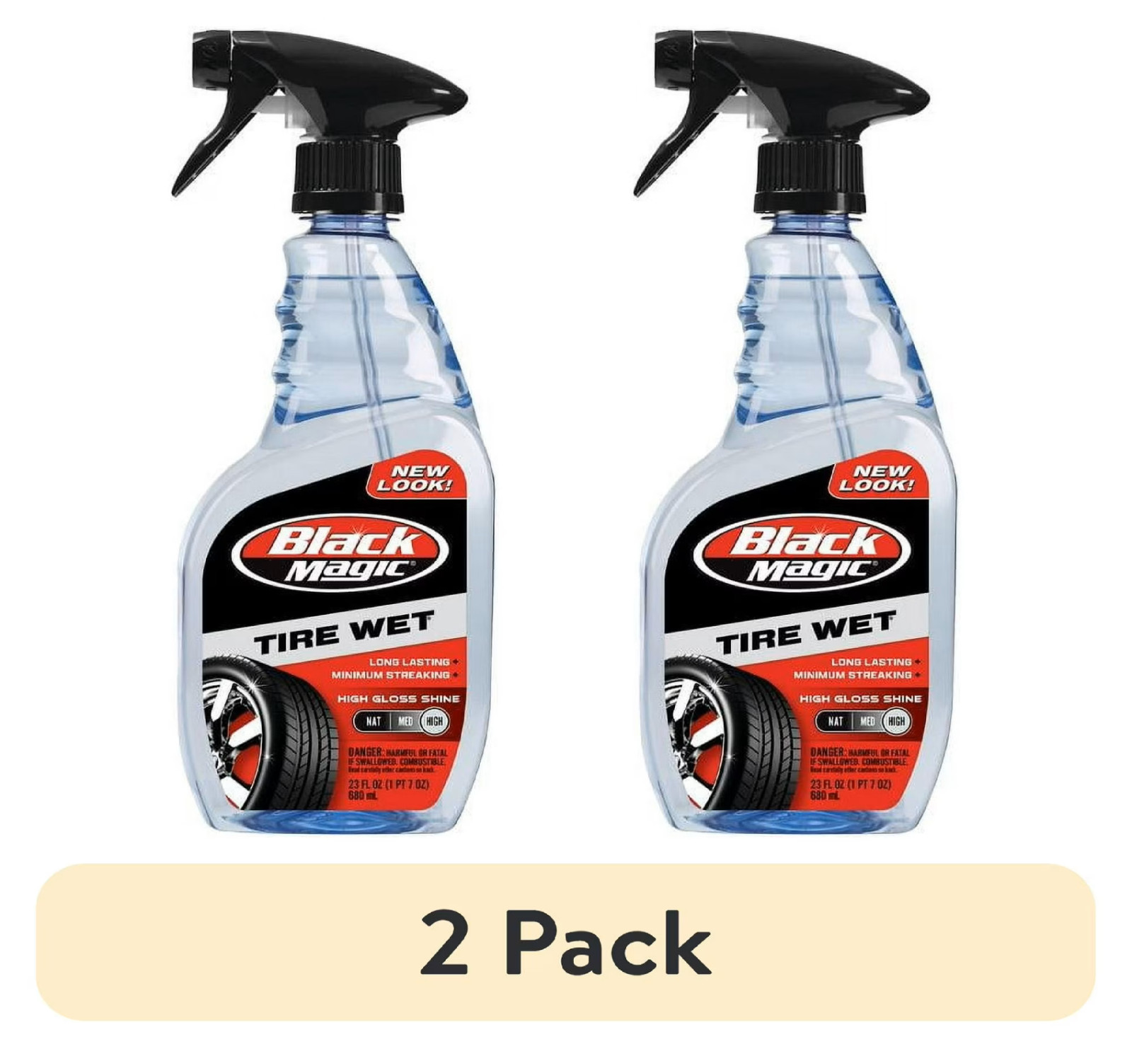 Black Magic Tire Wet 23 oz. Tire Shine Lasts Up to 4 Weeks - BM23 (2 pack)