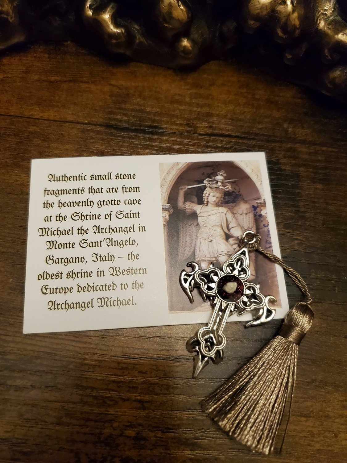 St. Michael Sword Cross Stone Cave Monte Sant’Angelo Gargano Italy