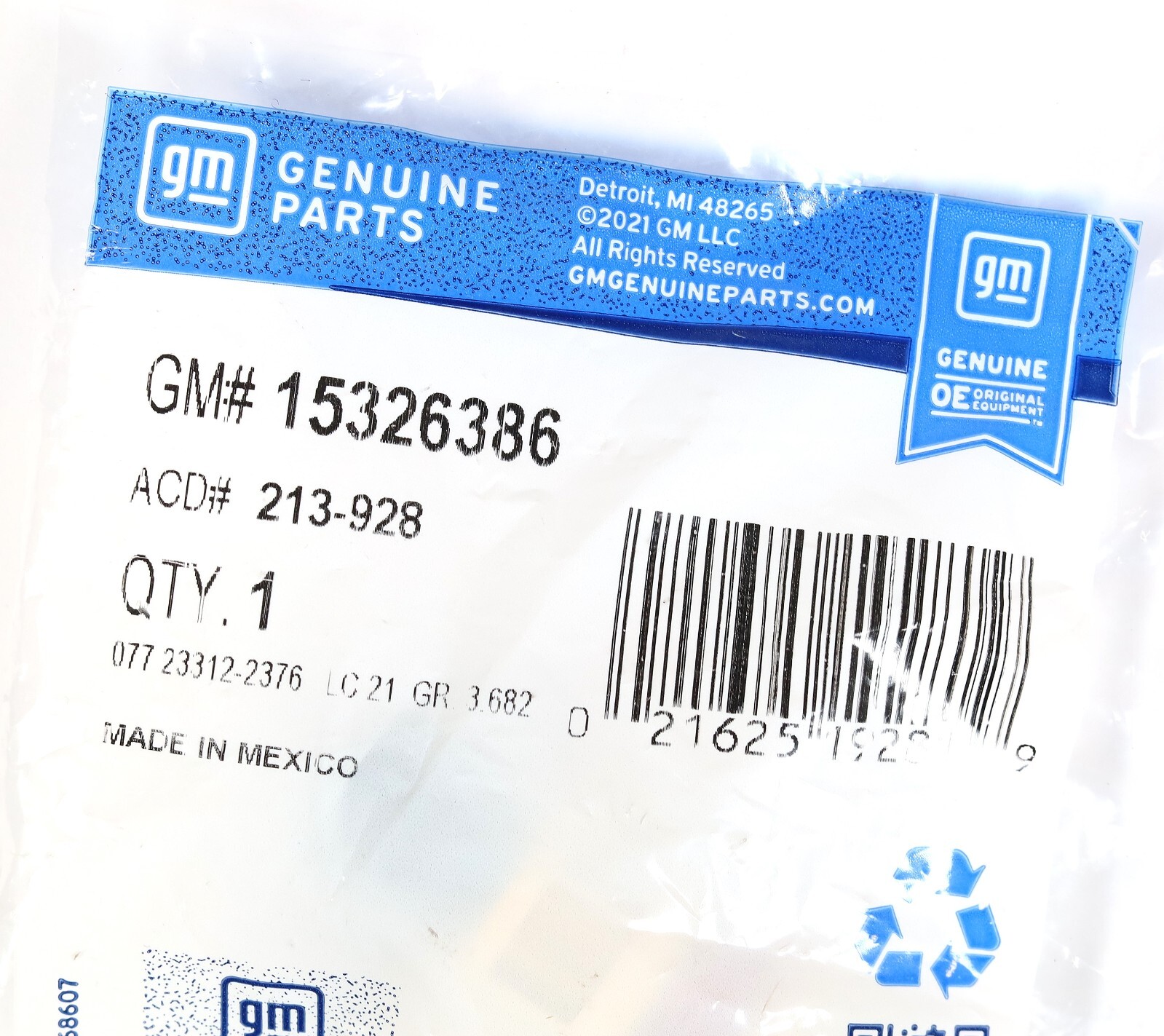 Genuine GM 15326386 Engine Coolant Temperature Sensor Duramax LB7 LLY LBZ LMM