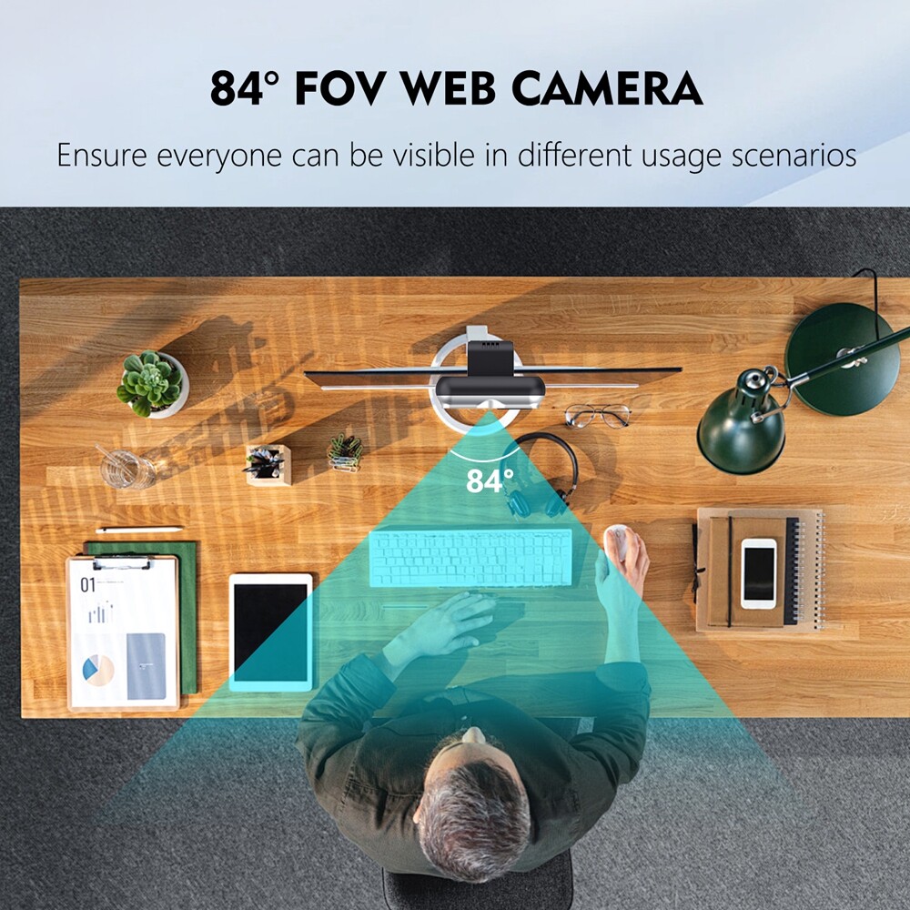 TOALLIN 2K Auto-Focus QHD Webcam Windows Hello Privacy Shutter w/Microphone New