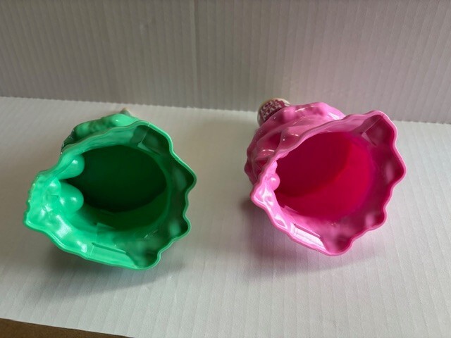 Lot of 2 Ice Scream Man Skull Ice Cream Holders - Mintstachio & Strawberry