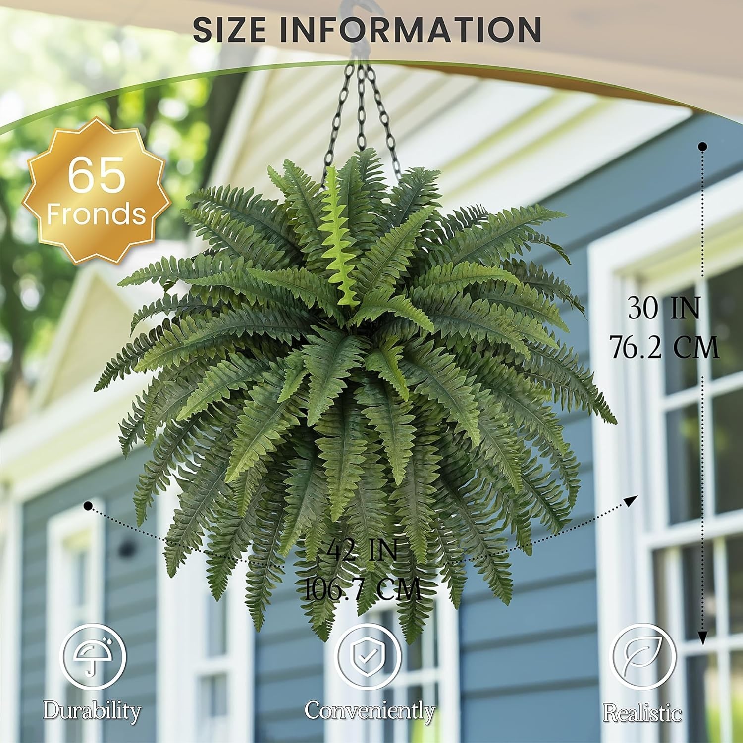 Outdoor Silk Ferns - Eco-Friendly, UV Resistant