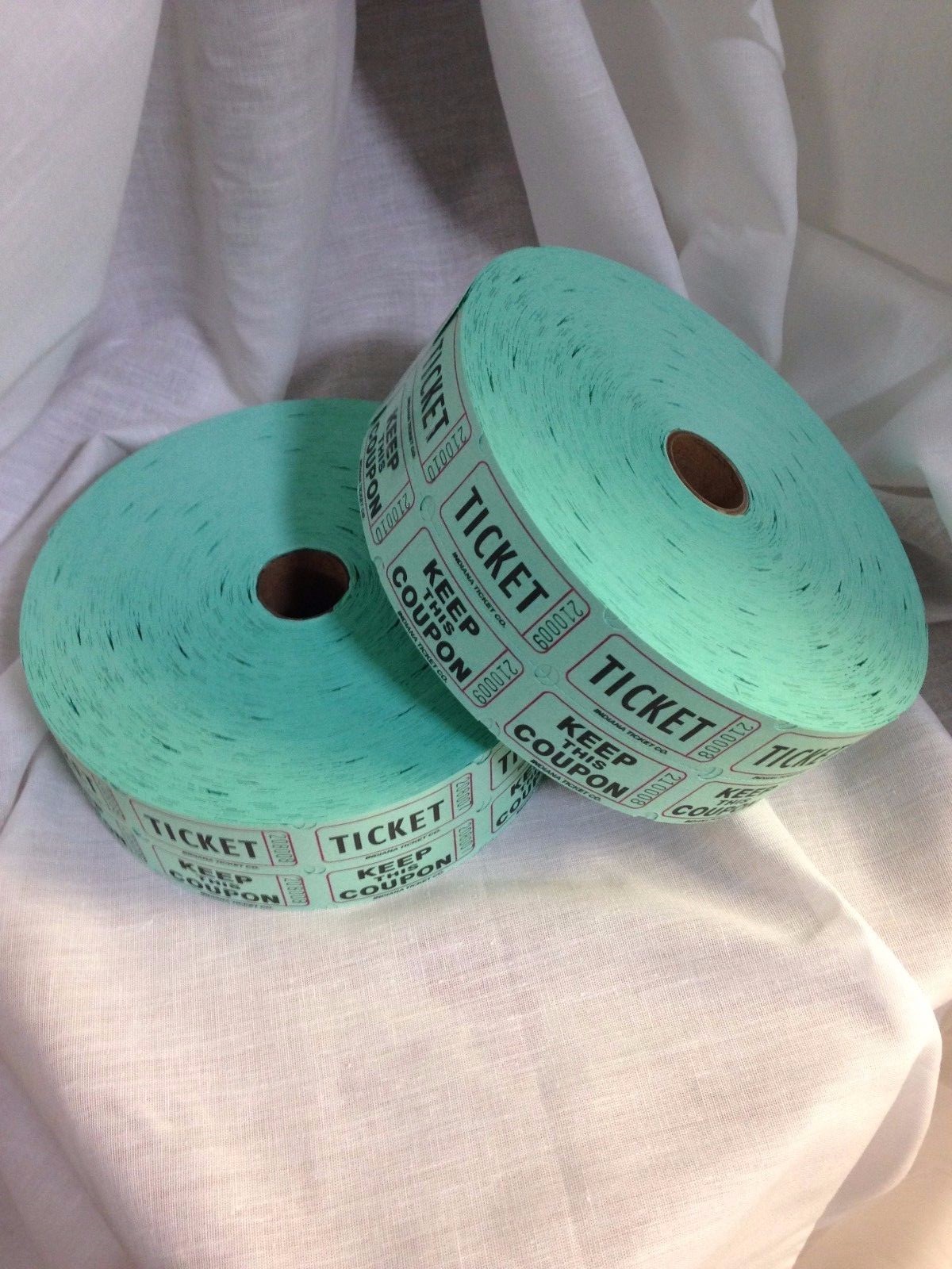 1 Case Raffle Tickets 20 Rolls 2000 Ea. 50/50 Assorted Double Stub Split the Pot