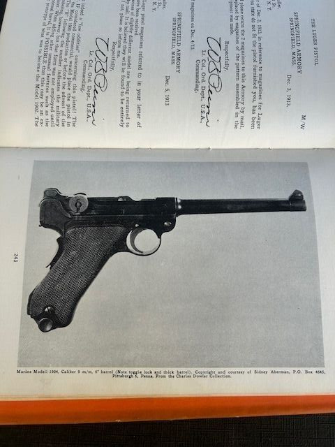 Book- The Luger Pistol by Fred A Datig -Hard Cover 1962-Free Shipping !