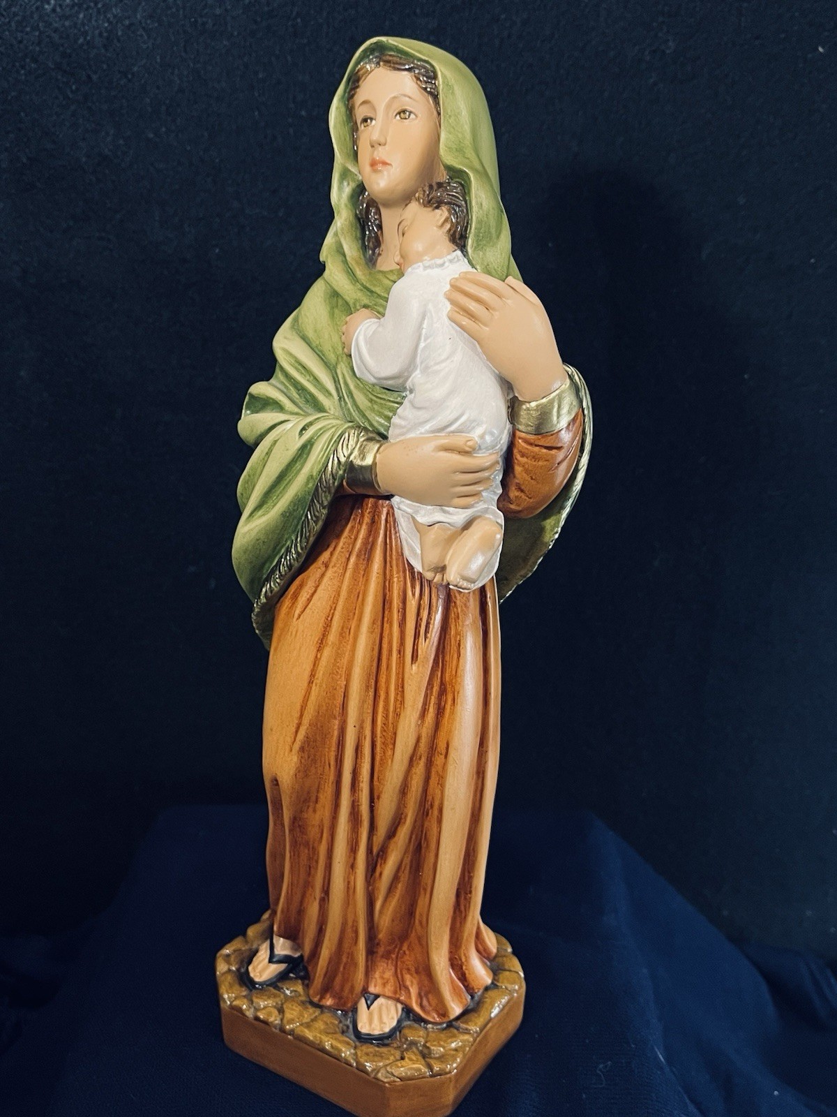 Virgin Mary Madonna Child Statue Catholic Religious 11” Mother & Baby Jesus
