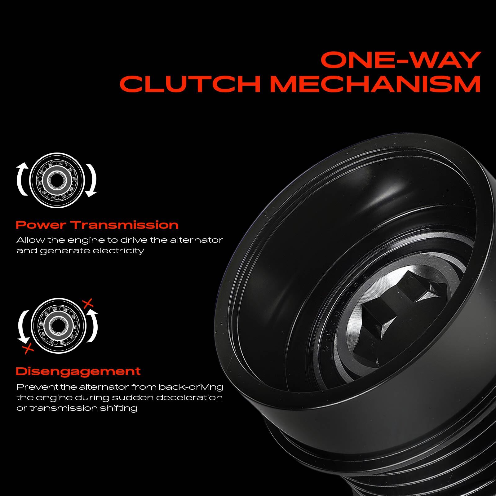 Alternator Clutch Pulley for Toyota Camry RAV4 Tundra Sienna Lexus 7 Grooves CW