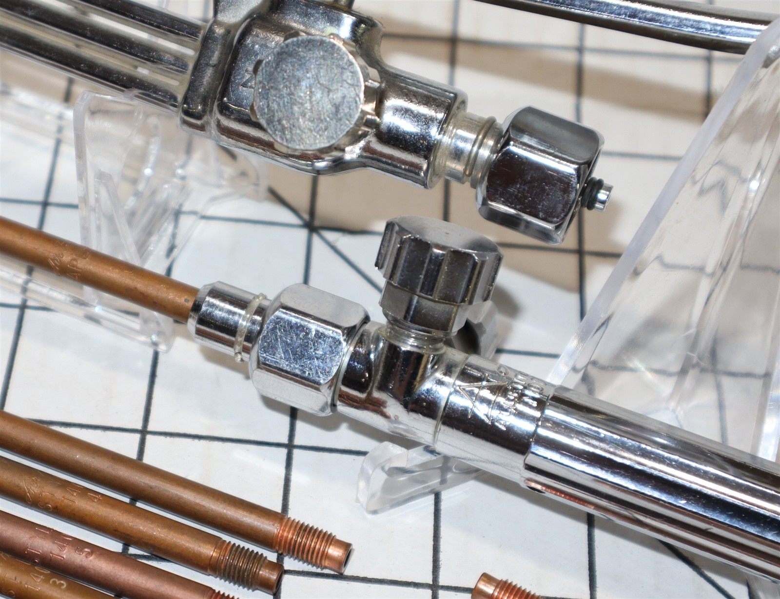 Air Products USA 1921 Torch Handle 6129 Cutting Attachment & Tips Oxy-Acetylene