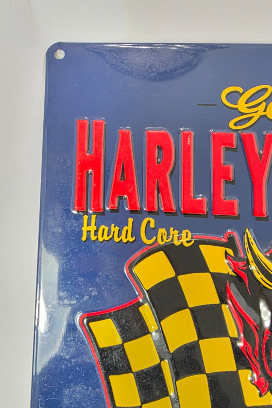 Harley Davidson Red Devil Motor Oil Metal Sign 15" x 13"