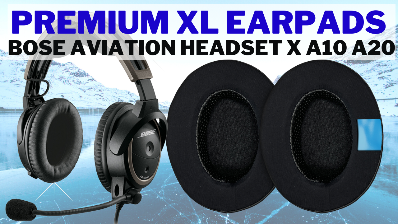 Bose X A10 A20 Aviation Headset Cooling Gel Memory Foam XL Ear Pad Cushion Parts