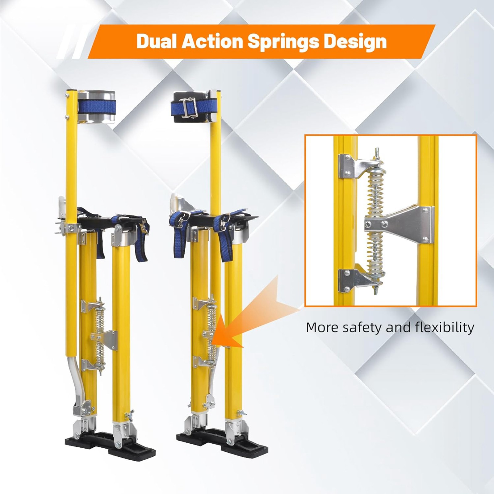 Drywall Stilts 24-40''Gold Inch Aluminum Tool Stilt For Painting Painter Taping