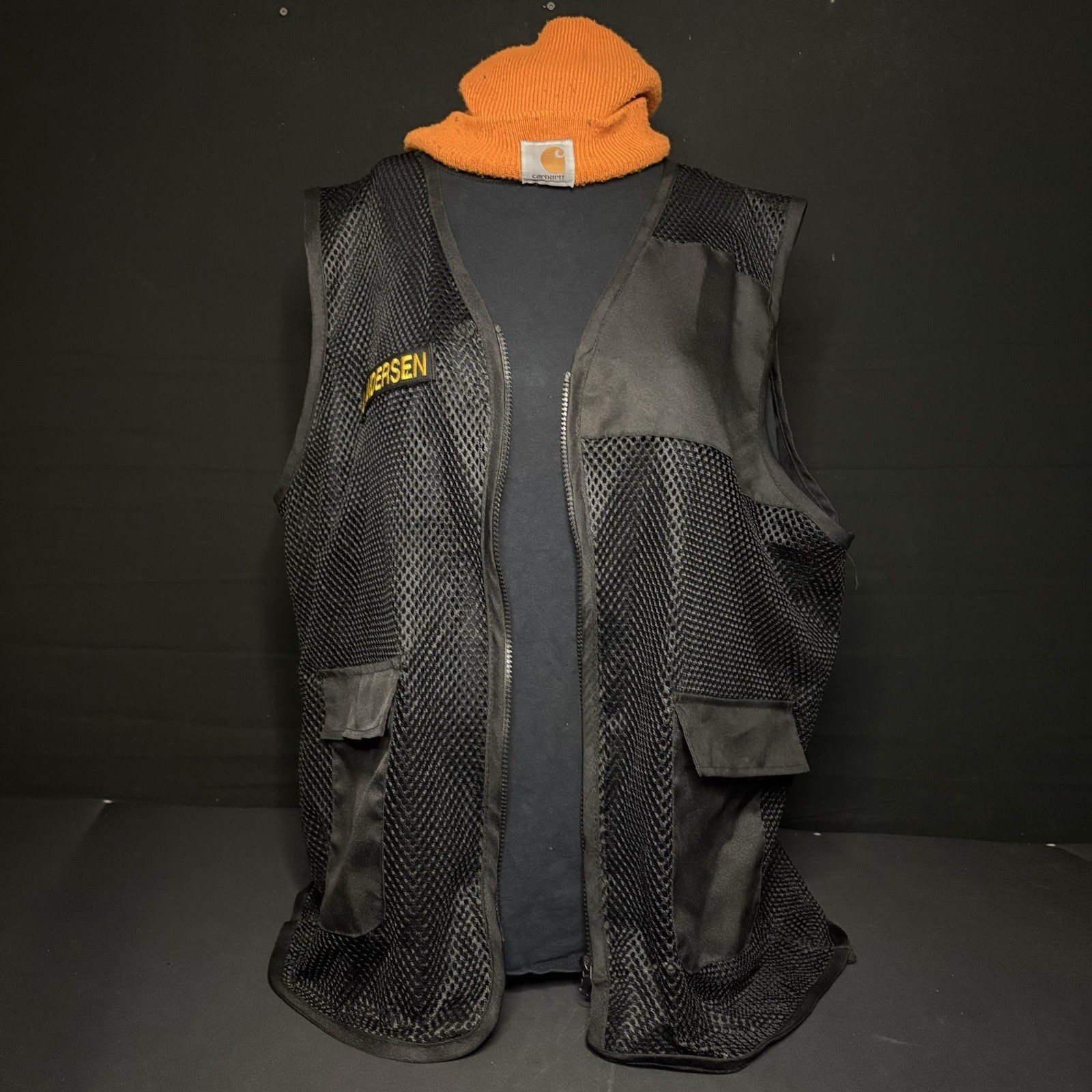 Authentic Police Chaplain Vest Black Mesh With Pockets RARE