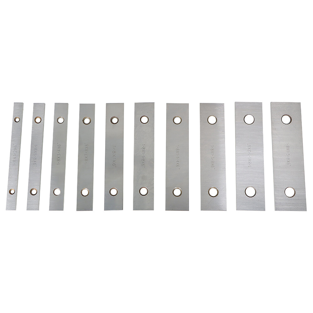 HARDENED 1/8" STEEL PARALLEL SET 10 MATCHED PAIRS PARALLELS .0002"