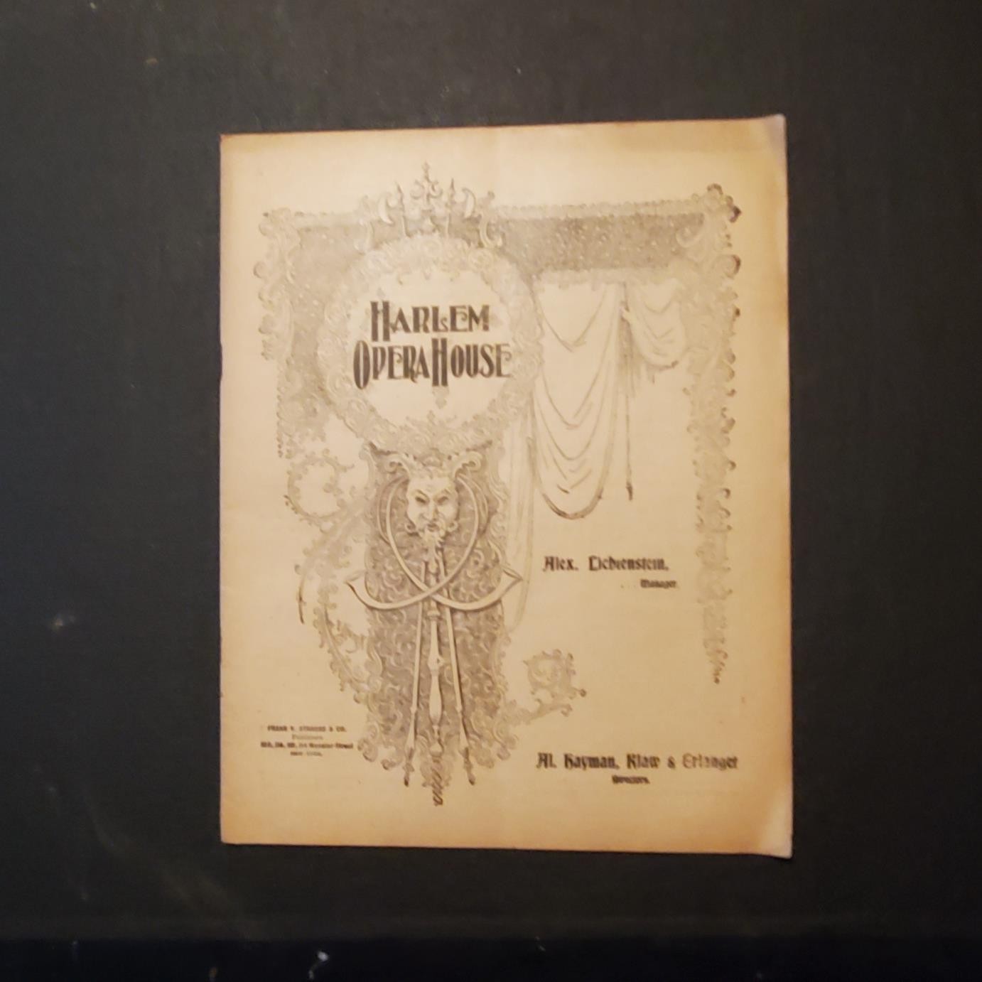 2243----1903 Wizard of Oz program Harlem Opera House NYC