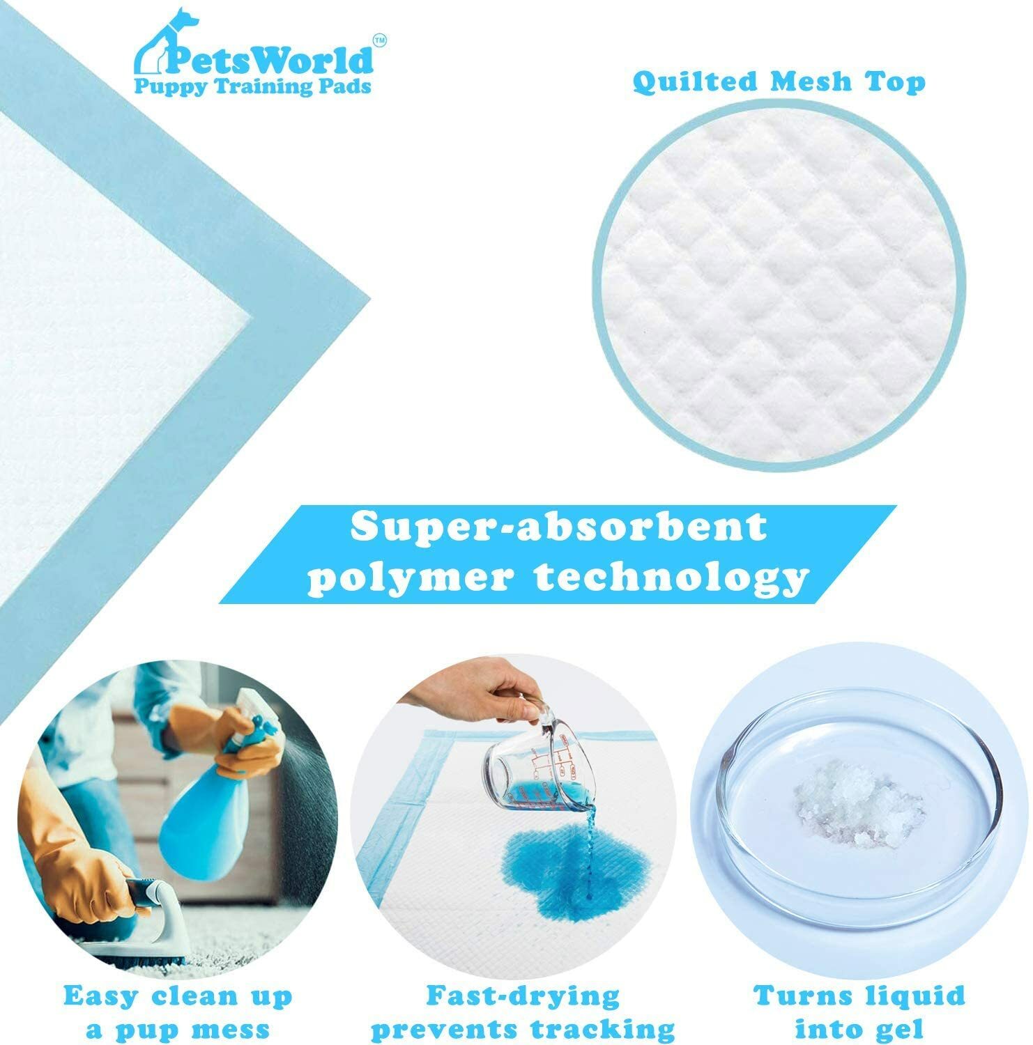 PETSWORLD Extra Large Dog Training & Potty Pads (30x36 inch) 50 - 600 Count