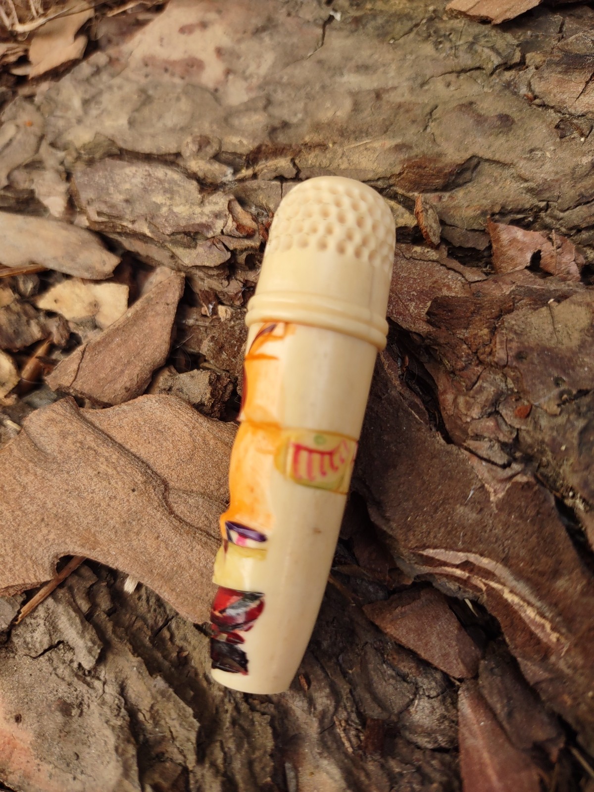 Totem Pole Northwest Coast Salish Antique Native American Carving Sew Kit 1920